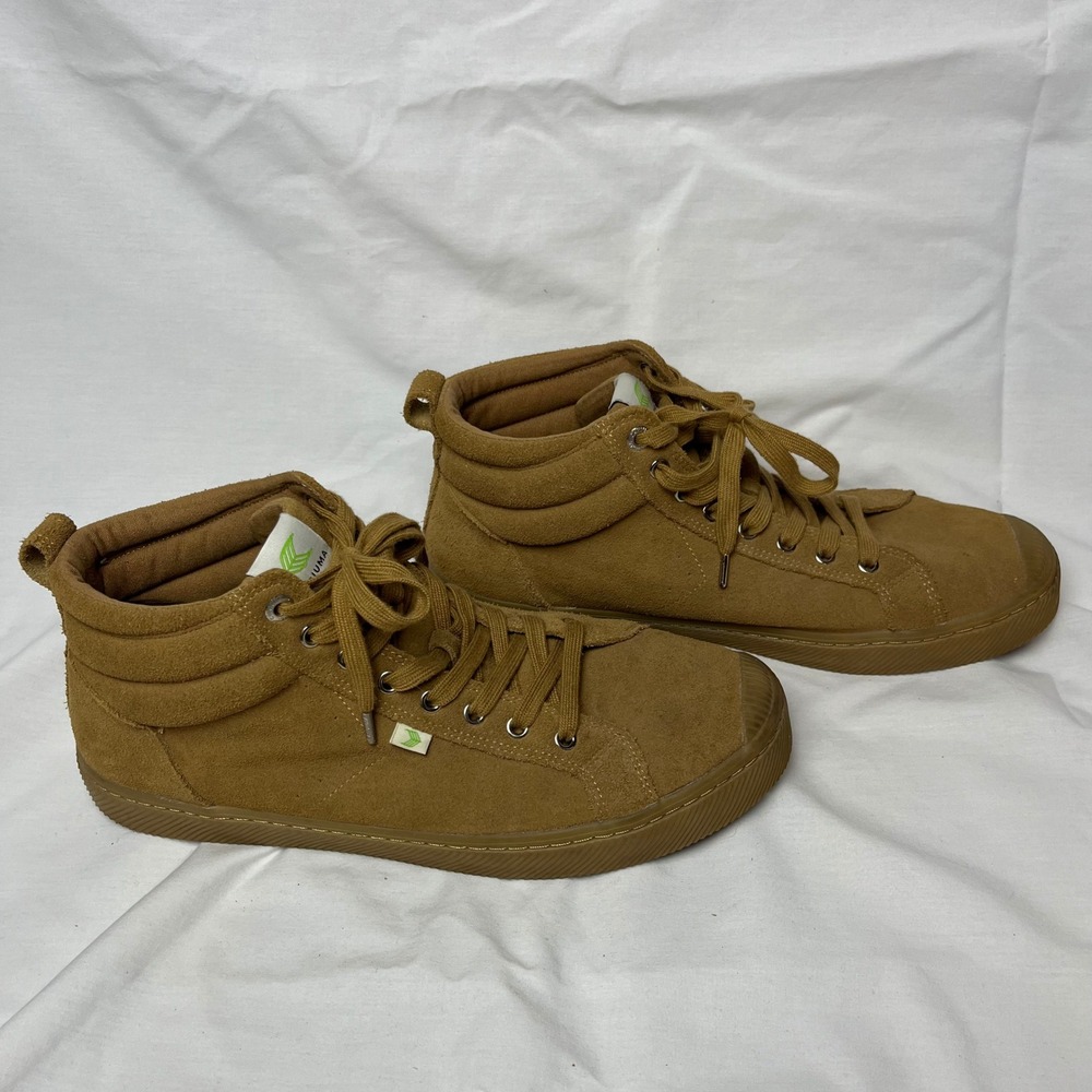 Cariuma Shoes OCA High Top Suede Camel Brown Sneakers Mens 12.5 Sustainable - Picture 6 of 11